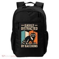 Easily Distracted by Raccoons Funny Animal Lover Gift Backpack thumb 0