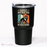 Easily Distracted by Raccoons Funny Animal Lover Gift Tumbler thumb 0