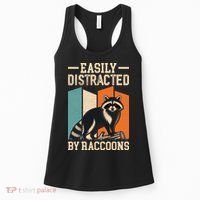 Easily Distracted by Raccoons Funny Animal Lover Gift Women's Tank Top thumb 0