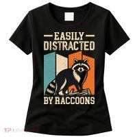 Easily Distracted by Raccoons Funny Animal Lover Gift Women's T-Shirt thumb 0
