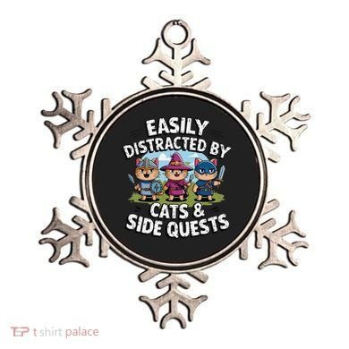 Easily Distracted By Cats Side Quests Gamer Rpg Cats Knight Ornament