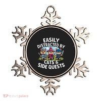 Easily Distracted By Cats Side Quests Gamer Rpg Cats Knight Ornament thumb 0