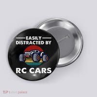 Easily Distracted By RC Cars RC Car Racing Lover Enthusiasts Button thumb 0
