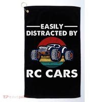 Easily Distracted By RC Cars RC Car Racing Lover Enthusiasts Golf Towel thumb 0