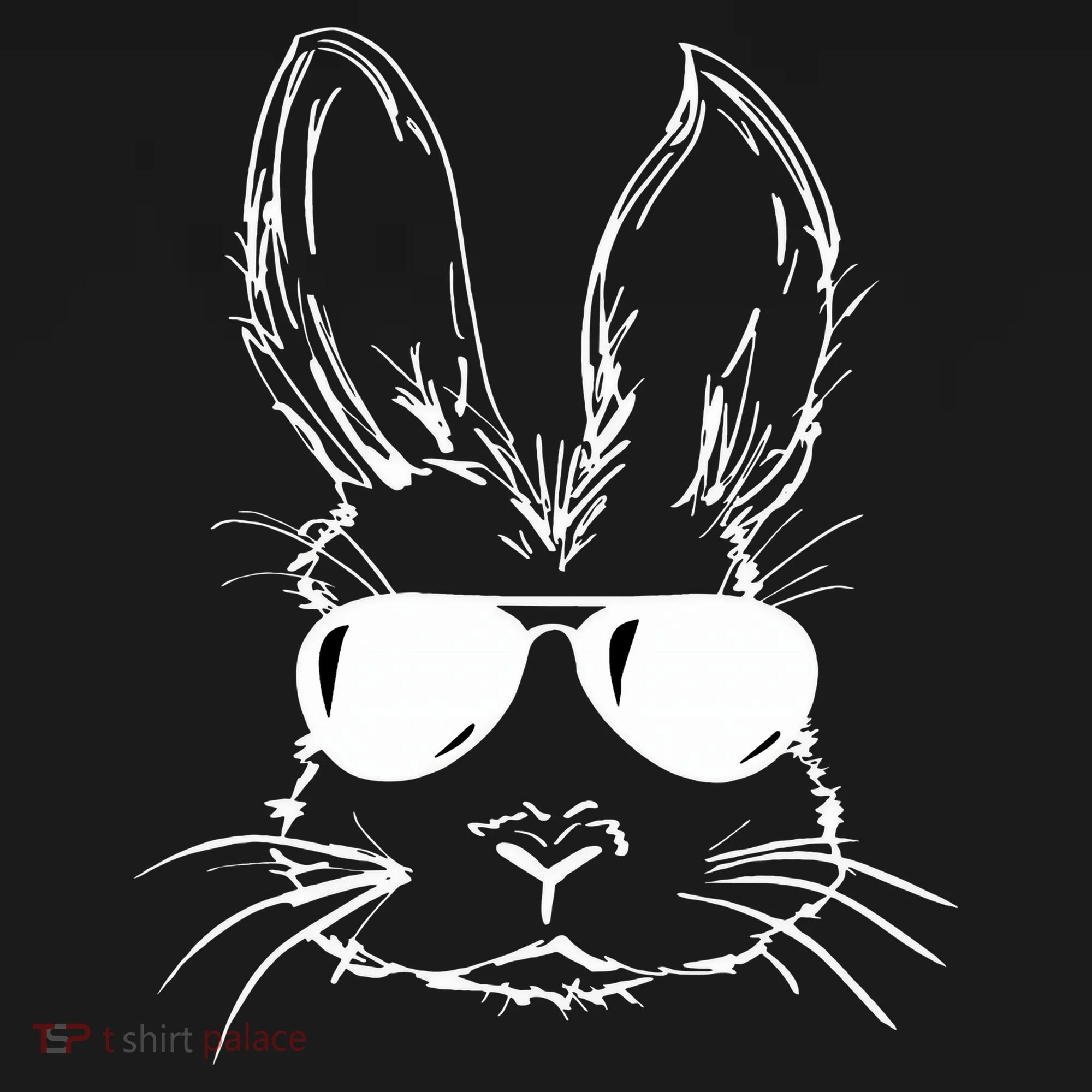 Easter Day Bunny Face With Sunglasses Easter Doggie Tank