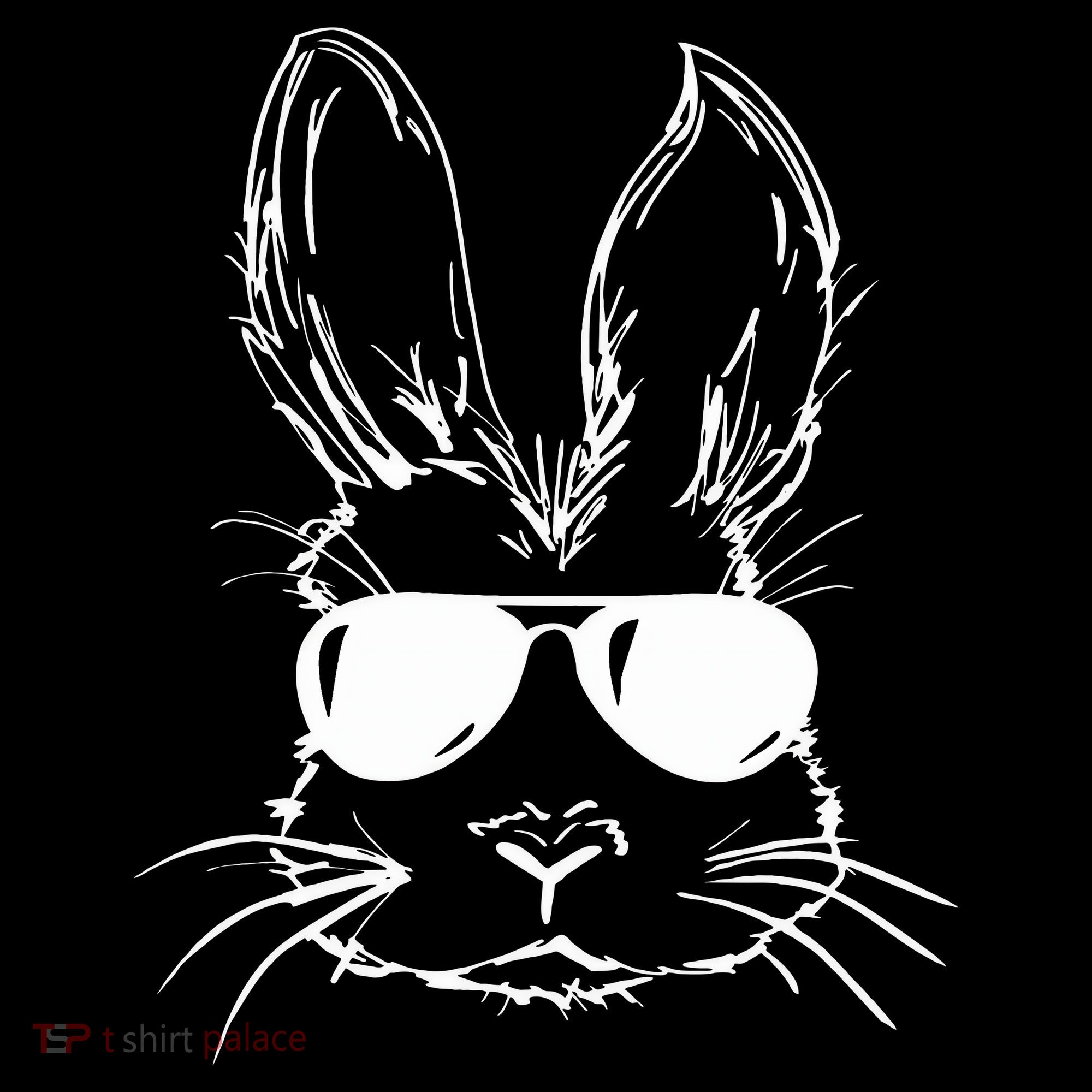 Easter Day Bunny Face With Sunglasses Easter Long Sleeve Shirt