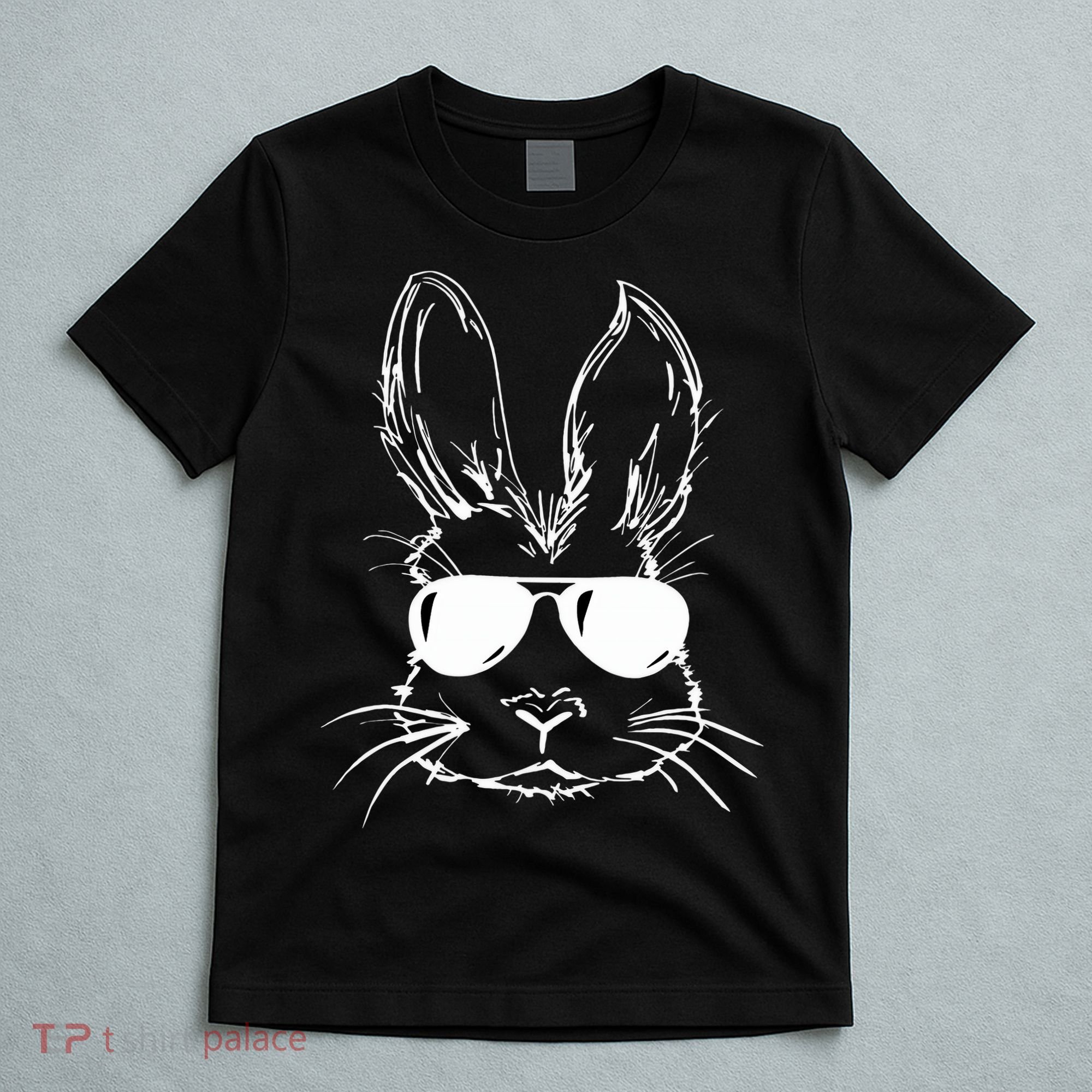Easter Day Bunny Face With Sunglasses Easter T-Shirt