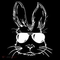 Easter Day Bunny Face With Sunglasses Easter T-Shirt thumb 7