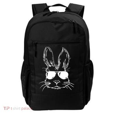 Easter Day Bunny Face With Sunglasses Easter Backpack