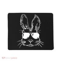Easter Day Bunny Face With Sunglasses Easter Mousepad thumb 0