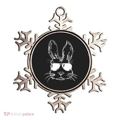 Easter Day Bunny Face With Sunglasses Easter Ornament