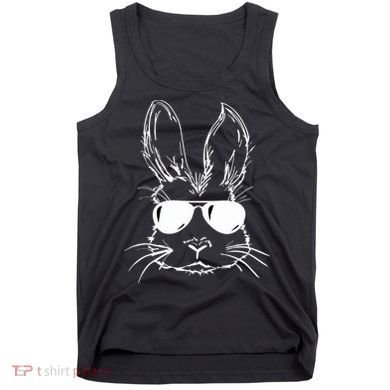 Easter Day Bunny Face With Sunglasses Easter Tank Top