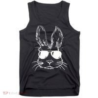 Easter Day Bunny Face With Sunglasses Easter Tank Top thumb 0