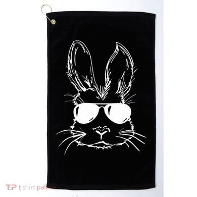 Easter Day Bunny Face With Sunglasses Easter Golf Towel