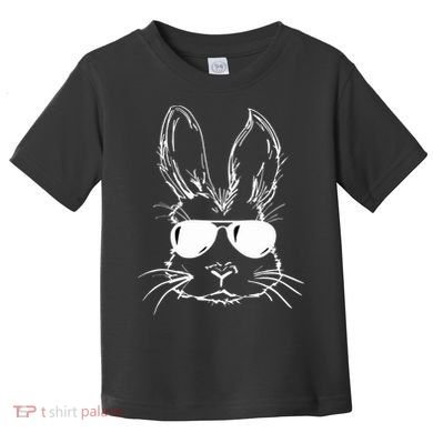 Easter Day Bunny Face With Sunglasses Easter Toddler T-Shirt