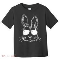 Easter Day Bunny Face With Sunglasses Easter Toddler T-Shirt thumb 0