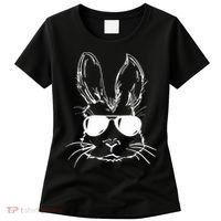 Easter Day Bunny Face With Sunglasses Easter Women's T-Shirt thumb 0