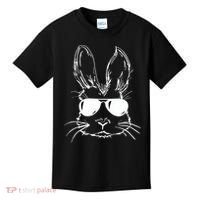Easter Day Bunny Face With Sunglasses Easter Kids T-Shirt thumb 0