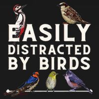 Easily Distracted By Birds Funny Bird Lover Birdwatching Backpack thumb 2