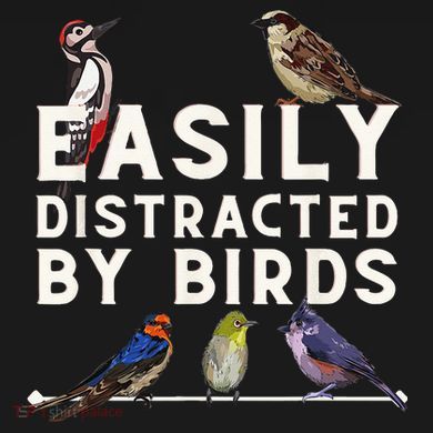 Easily Distracted By Birds Funny Bird Lover Birdwatching 16 in Basic Backpack