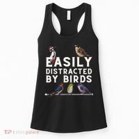 Easily Distracted By Birds Funny Bird Lover Birdwatching Women's Tank Top thumb 0