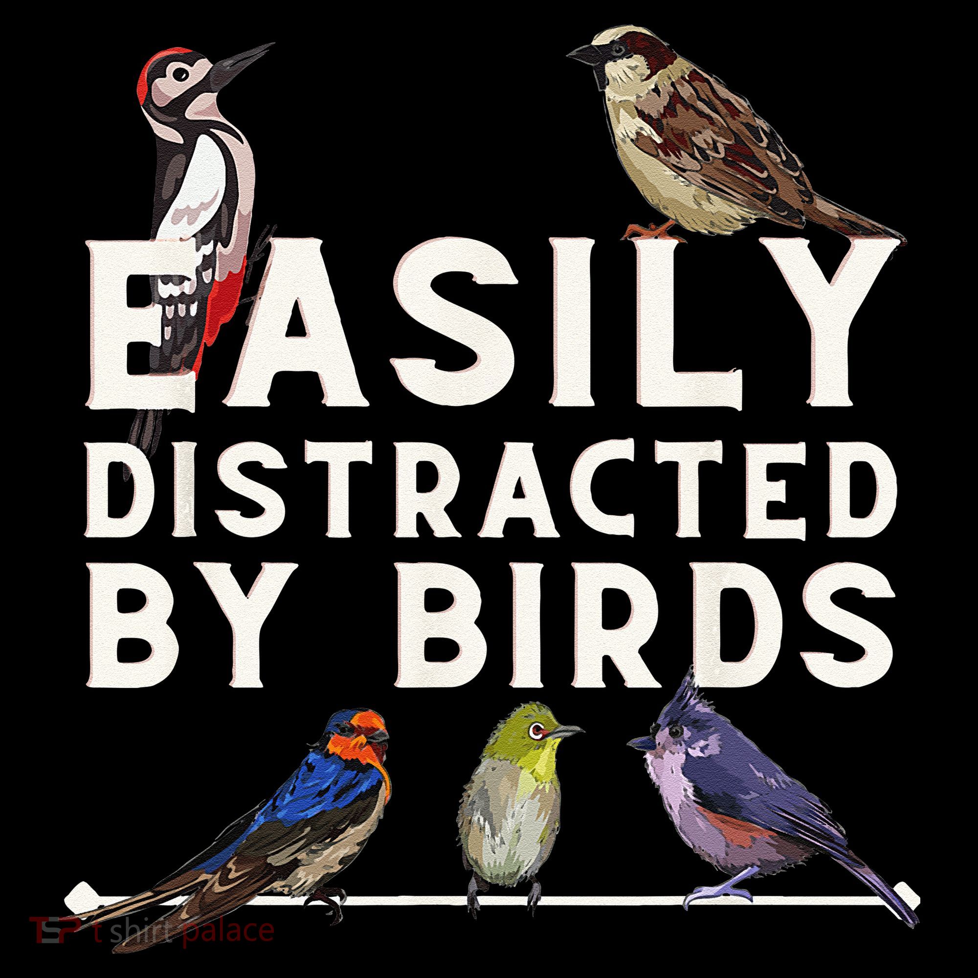 Easily Distracted By Birds Funny Bird Lover Birdwatching Visor
