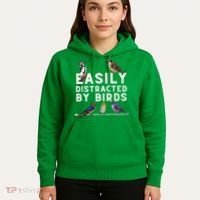 Easily Distracted By Birds Funny Bird Lover Birdwatching Hoodie thumb 5