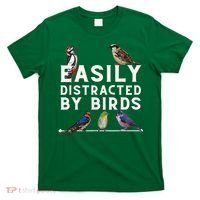 Easily Distracted By Birds Funny Bird Lover Birdwatching T-Shirt thumb 0