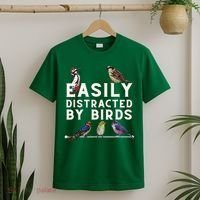 Easily Distracted By Birds Funny Bird Lover Birdwatching T-Shirt thumb 2