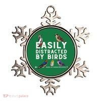 Easily Distracted By Birds Funny Bird Lover Birdwatching Ornament thumb 0