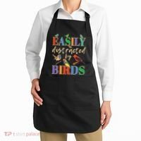 Easily Distracted By Birds Funny Bird Lover Apron thumb 2