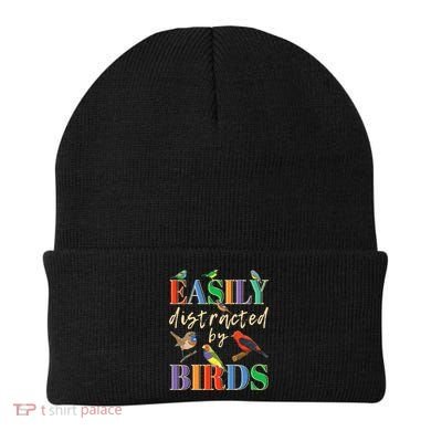 Easily Distracted By Birds Funny Bird Lover Beanie