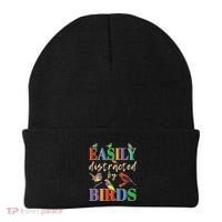 Easily Distracted By Birds Funny Bird Lover Beanie thumb 0