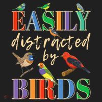 Easily Distracted By Birds Funny Bird Lover Beanie thumb 2