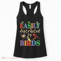Easily Distracted By Birds Funny Bird Lover Women's Tank Top thumb 0