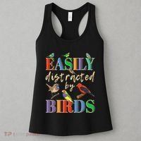Easily Distracted By Birds Funny Bird Lover Women's Tank Top thumb 3