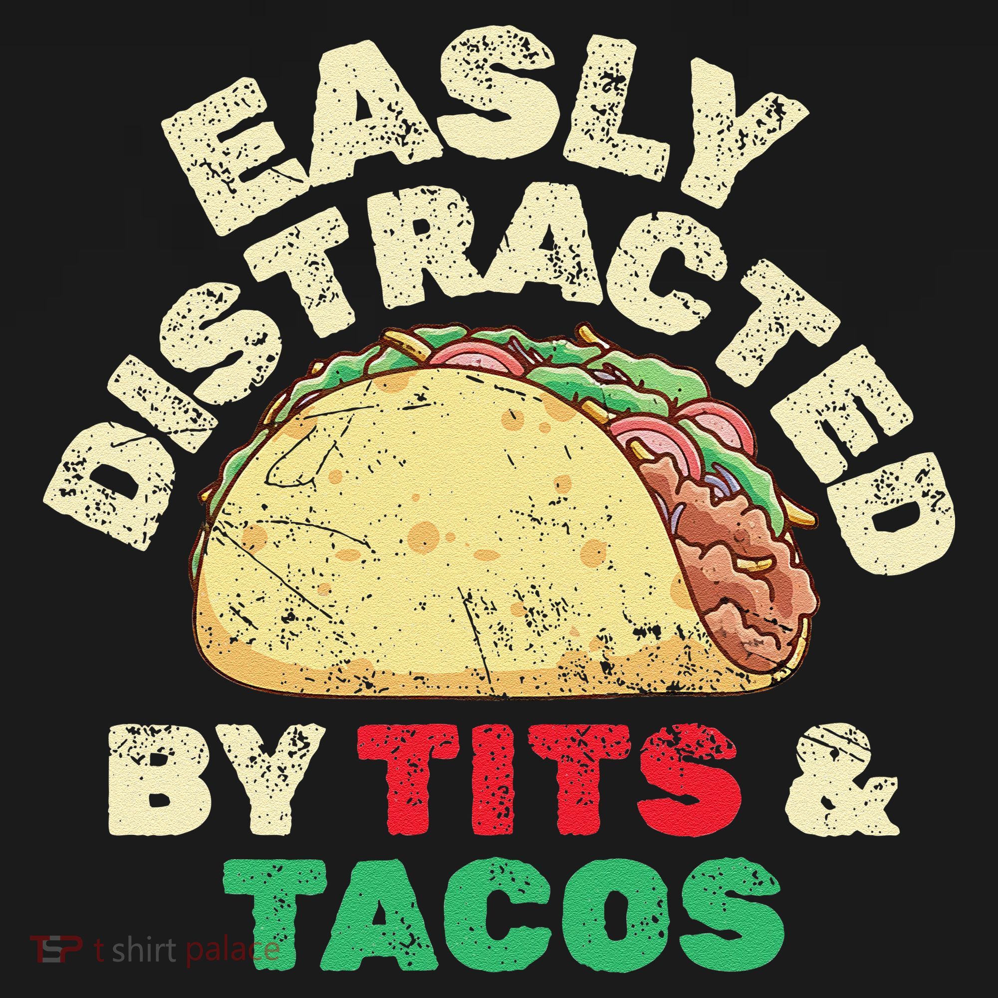 Easily Distracted By Tits And Tacos Dirty Adult Humor Mousepad