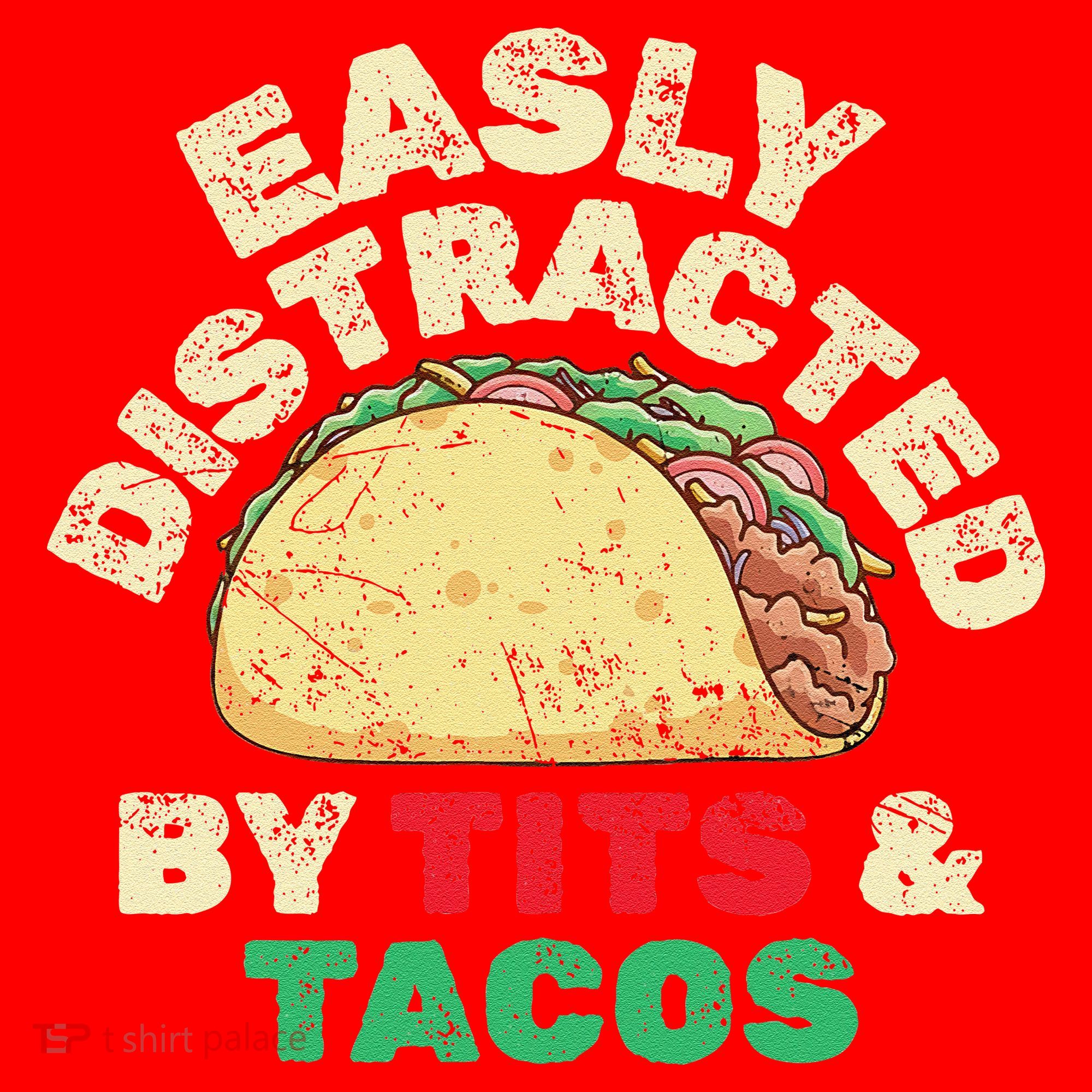 Easily Distracted By Tits And Tacos Dirty Adult Humor Santa Hat