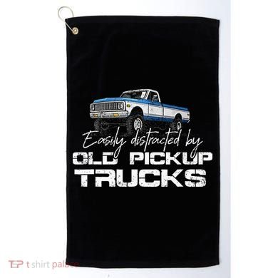 Easily Distracted By Old Pickup Trucks Golf Towel