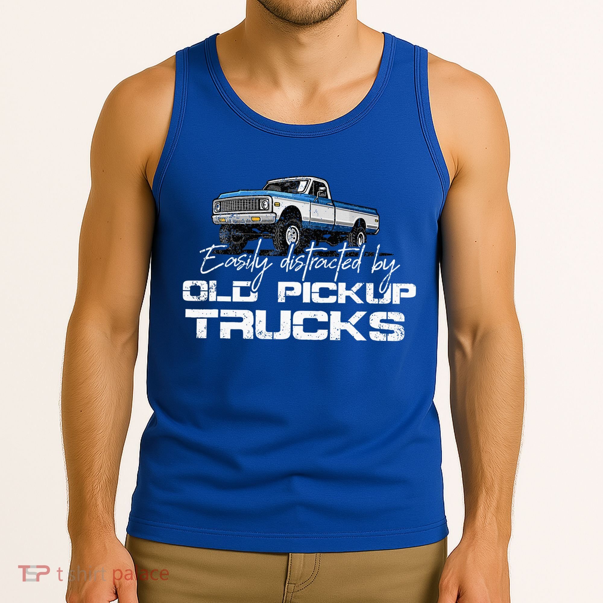 Easily Distracted By Old Pickup Trucks Tank Top