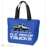 Easily Distracted By Old Pickup Trucks Tote Bag thumb 3