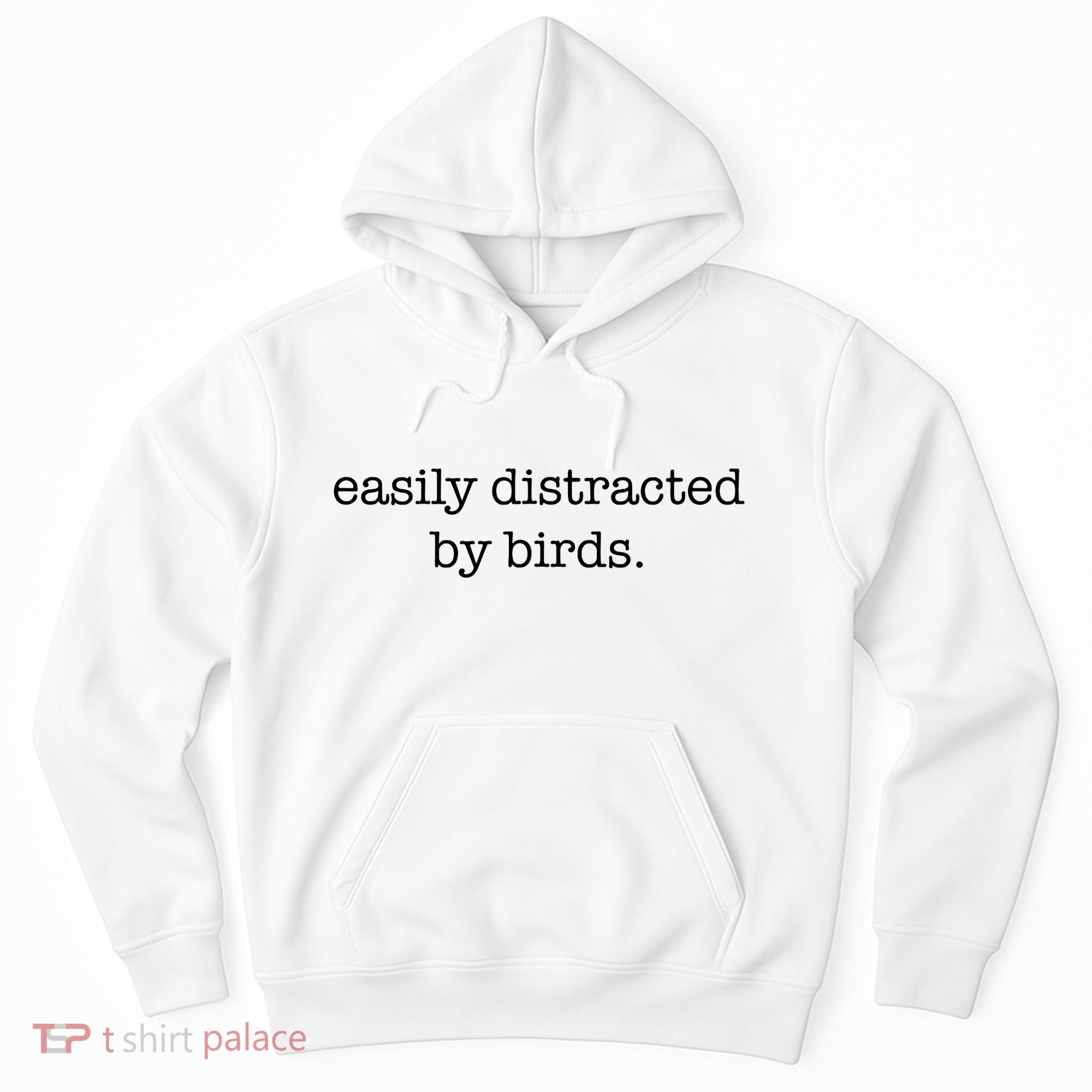 Easily Distracted By Birds Minimalist Birdwatching Birder Hoodie