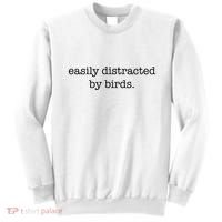 Easily Distracted By Birds Minimalist Birdwatching Birder Sweatshirt thumb 0