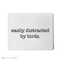 Easily Distracted By Birds Minimalist Birdwatching Birder Mousepad thumb 0