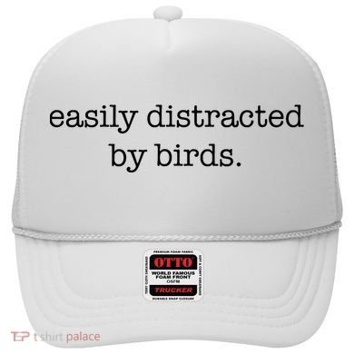 Easily Distracted By Birds Minimalist Birdwatching Birder Hat