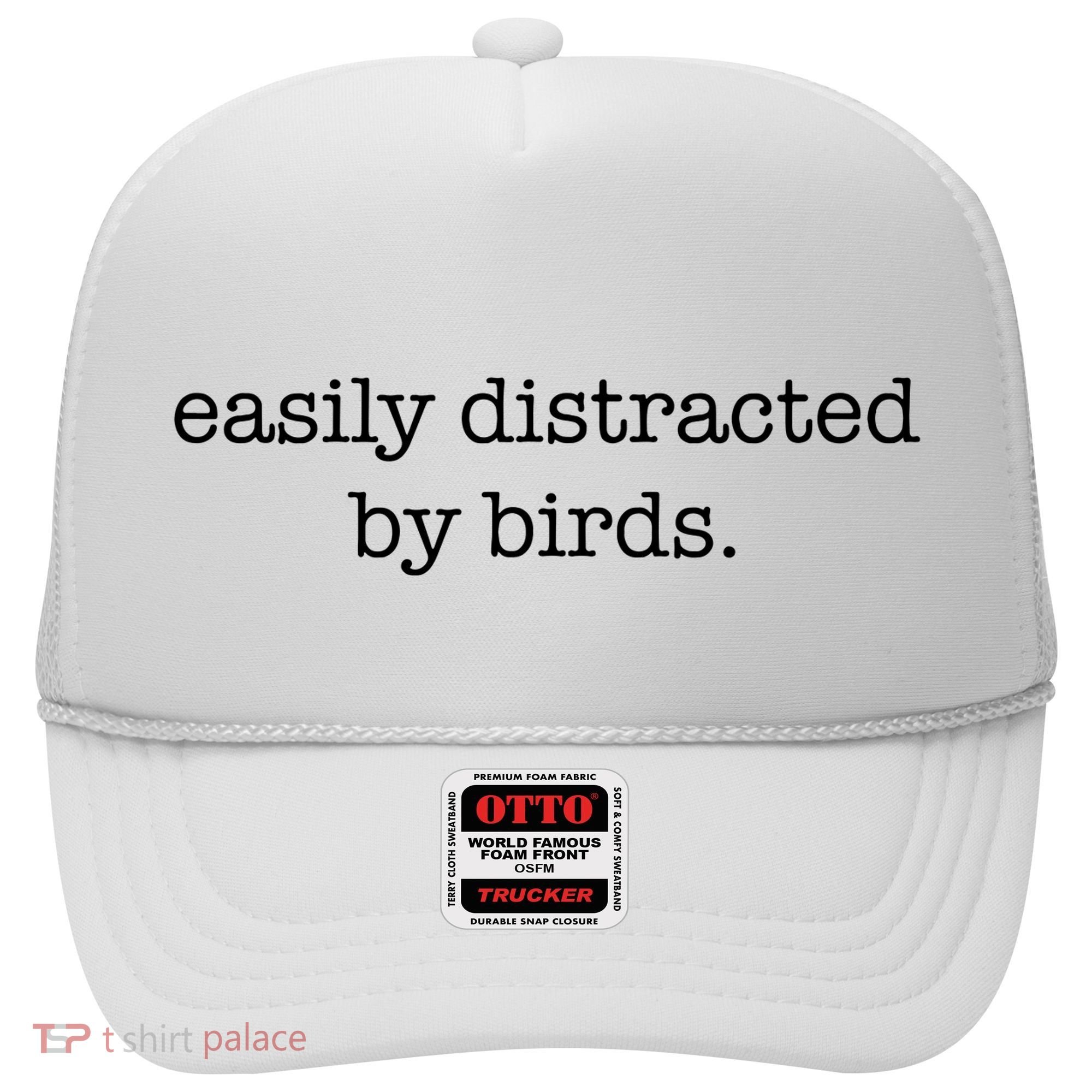 Easily Distracted By Birds Minimalist Birdwatching Birder Hat