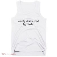 Easily Distracted By Birds Minimalist Birdwatching Birder Tank Top thumb 0