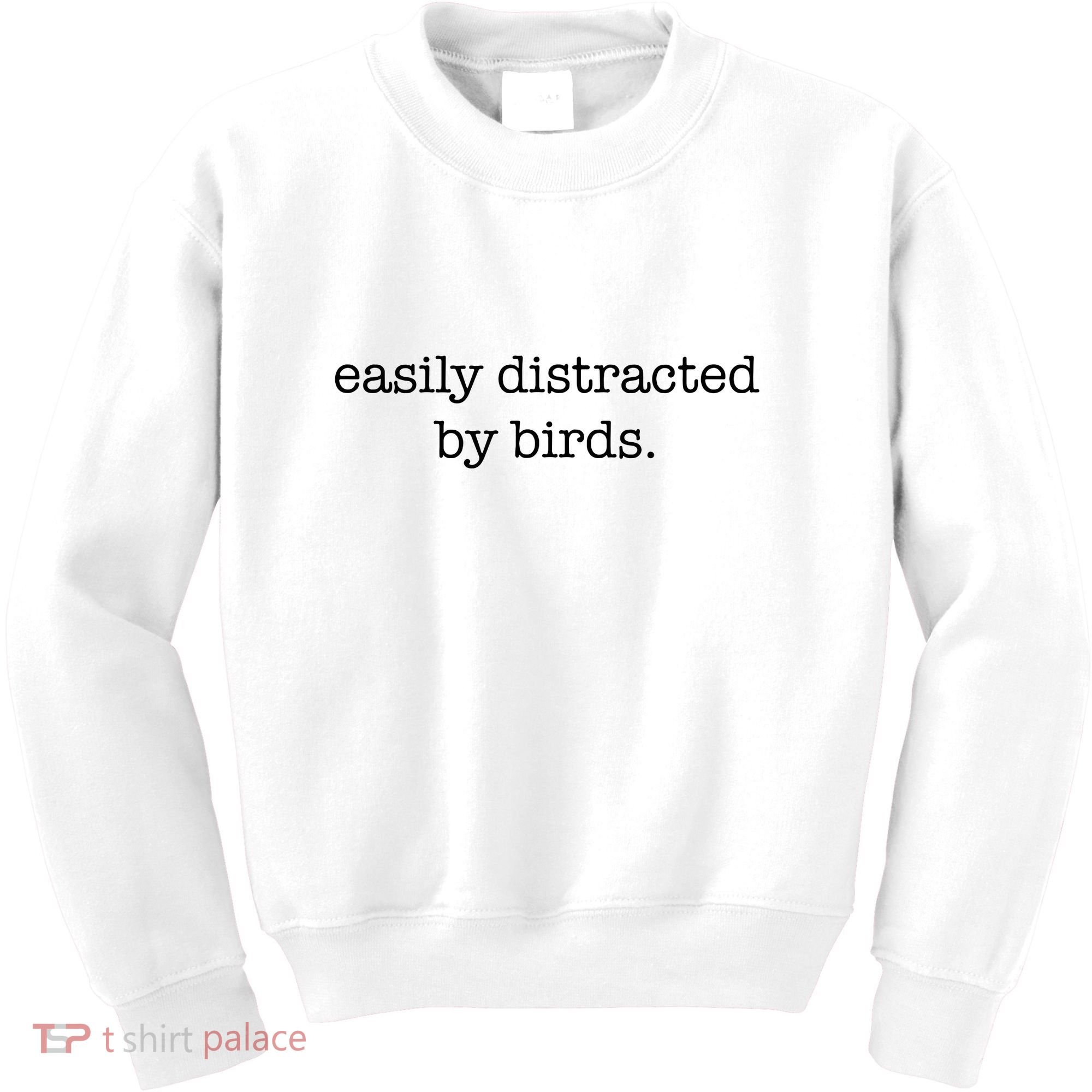 Easily Distracted By Birds Minimalist Birdwatching Birder Kids Sweatshirt