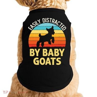 Easily Distracted By Goats Funny Goat Lovers Graphic Gift Doggie Tank