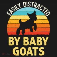 Easily Distracted By Goats Funny Goat Lovers Graphic Gift Doggie Tank thumb 4
